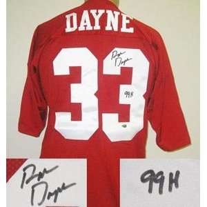  Ron Dayne Signed Wisconsin Badgers Russell Jersey   99 