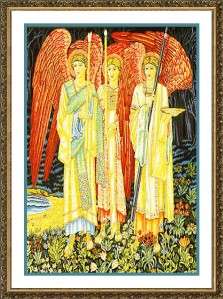 William Morris Medieval Angels from Vision Tapestry Counted Cross 