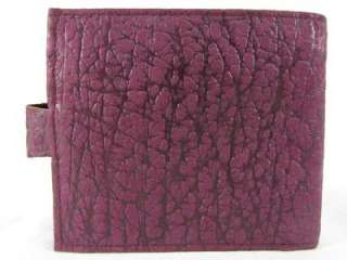 Violet Purple Elephant Skin Leather Bi Fold Mens Clutch Wallet  