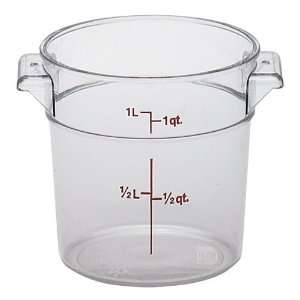  Cambro RFSCW1 1 qt Clear Round Camwear Container Kitchen 