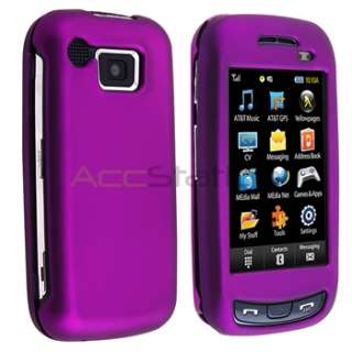 For Samsung Impression A877 Purple Rubber Hard Case Skin Cover  