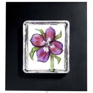 Purple Lily Artlight Etched Crystal Framed Sculpture  