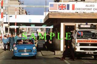 CHECKPOINT CHARLIE 1989 EAST GERMANS GOING WEST  