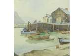 Barmouth Harbour West Wales Watercolour Painting  