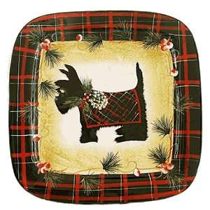 Scotty Dog Christmas 16 Square Platter