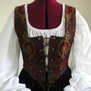 Renaissance Medieval Pirate Wench Faire Dress Costume  