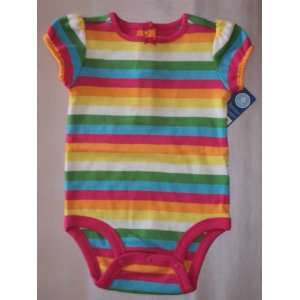  Carters Girls Short sleeve Cotton Knit Bodysuit Rainbow 