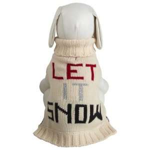 Fab Dog Let it Snow Sweater   Red & Navy   12 inch (Quantity of 1)