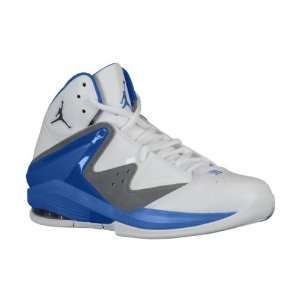 Jordan Pure J Mens Basketball Shoes (14, White/French Blue Flint Grey 