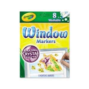  Crayola® CYO 588174 WASHABLE WINDOW FX MARKERS, CONICAL 