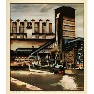  1938 Print Allen Saalburg Montreal Wheat Liverpool England 