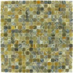  Calliope 5/8 glass tile in truffle 12 3/4 x 12 3/4 mesh 
