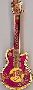 Hard Rock Cafe STOCKHOLM Vertical RED Les Paul GUITAR PIN 1K  
