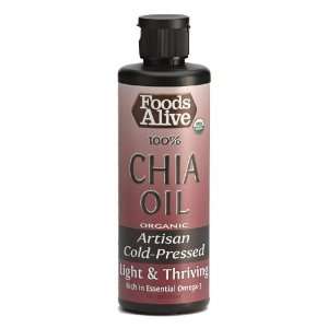 Foods Alive Organic Chia Seed Oil, 8 Ounce  Grocery 
