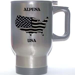  US Flag   Alpena, Michigan (MI) Stainless Steel Mug 