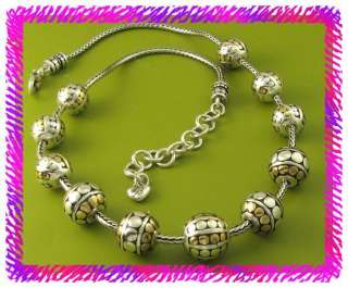 BRIGHTON Silver Gold TEMPLE BEAD Necklace NWotag  