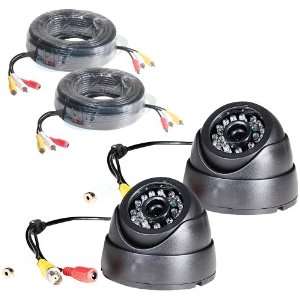  Two CCTV Surveillance Security Day Night Video Audio Dome 