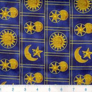  45 Wide Celestial Heavenly Blocks Fabric By The Yard 