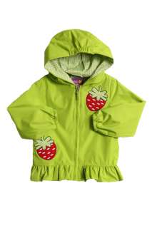 NWT Toddler Girls all weather hooded jacket   lime 848105035318  