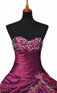 Zo5 Purple prom evening wear ball robe dress gown size 8 28 in 