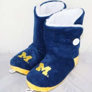   Wolverines Womens Team Color Button Boot Slippers