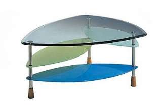 COTA 022 Coffee TABLE Contemporary BLUE GREEN GLASS  