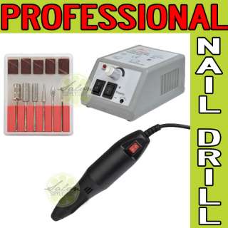 Manicure Pedicure Acrylics Gel Polish Electric Drill Nail Set Kit Fast 