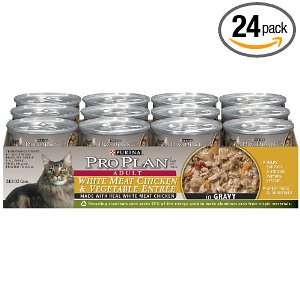 Purina Pro Plan Adult Cat Food, White Meat Chicken and Vegetable 