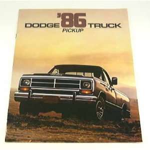   86 DODGE PICKUP Truck BROCHURE Ram D150 D350 W350 