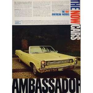  1967 Ad Yellow Ambassador DPL Convertible Auto NOW Cars 
