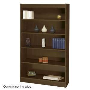 Safco Products   5 Shelf Square Edge Veneer Bookcase   1504WL   Color 
