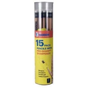  ABC Products   Hanson ~ 15 Pack Pencils   with Sharpener 