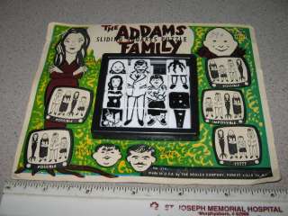 Addams Addams Family 1960s Roalex tile puzzle MOC TV show vintage 
