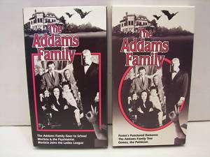 LOT OF 2 THE ADDAMS FAMILY TV SHOW VHS VIDEO TAPES EUC  
