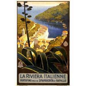 8x11 Inches Poster.La Riviera Italienne. Decor with Unusual images 