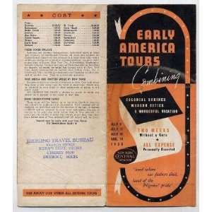 1938 New York Central Early American Tours Brochure Colonial Shrines