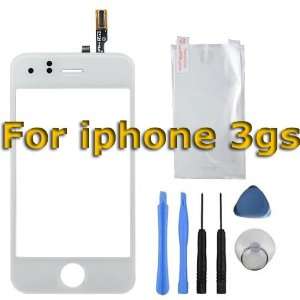 White iPhone 3gs glass screen + repair tool kit (Note Without LCD 