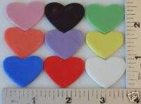 WASSER GLASS PACK OF LARGE MIXED HEARTS 9 COLORS 90 COE  