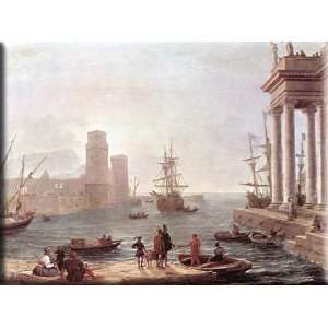 Departure of Ulysses from the Land of the Feaci 30x22 Streched Canvas 