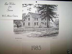 WE Atkinson Historical House 1985 Calendar NEWBURY MASS  
