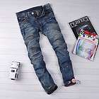 2012 NWT Mens Washed Patched Ripped Jeans 28 29 30 31 32 33  