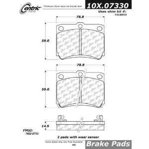   104.07330 104 Series Semi Metallic Standard Brake Pad Automotive