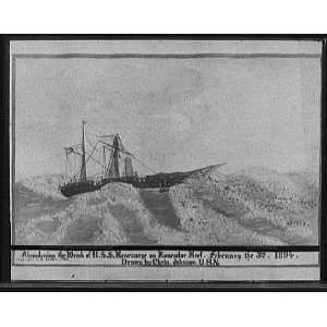  Abandoning the wreck of the U.S.S. Kearsarge on Roncador 