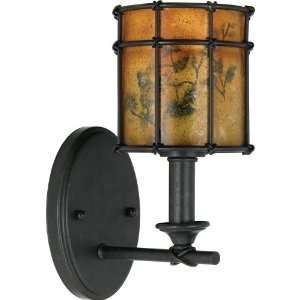 Quoizel ED8701VB Eden 1 Light Wall Sconce in Vintage Bronze with Amber 