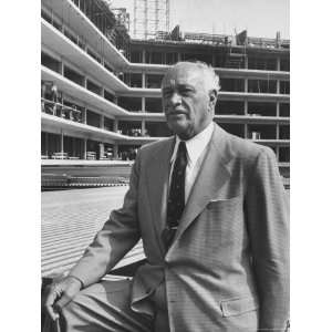  Conrad N. Hilton Standing Before His New Beverly Hilton Hotel 