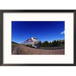  Amtrak Train at Marias Pass, Montana, USA Framed 