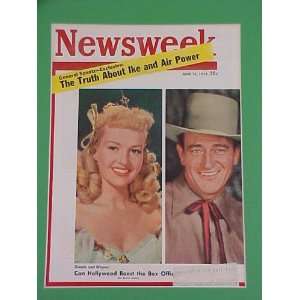  Betty Grable & John Wayne June 16 1952 Newsweek Magazine 