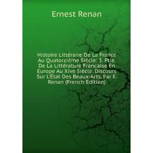   tat Des Beaux Arts, Par E. Renan (French Edition) Ernest Renan Books