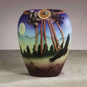   Vase with Mountain Eagle Scene   Aspen Country Store