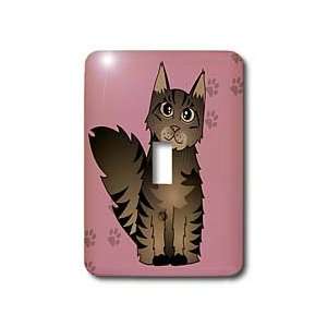 Janna Salak Designs Cats   Cute Maine Coon Cartoon Cat   Brown Tabby 